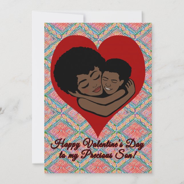 Happy Valentine's Day | African American Son Card (Front)