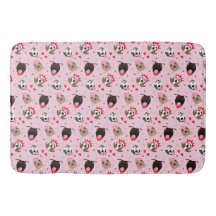 Happy Valentines Day American Pit Bull Terriers Bath Mat