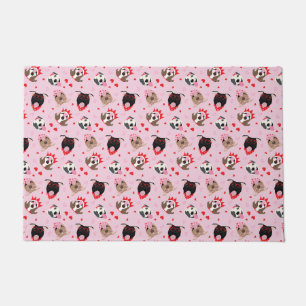 Happy Valentines Day American Pit Bull Terriers Doormat