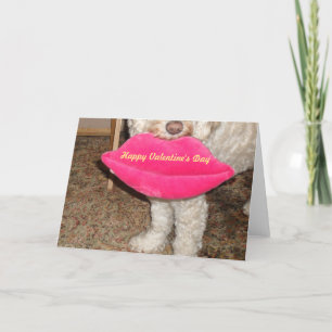 Happy Valentine's Day and a Kiss from our Dog! Holiday Card