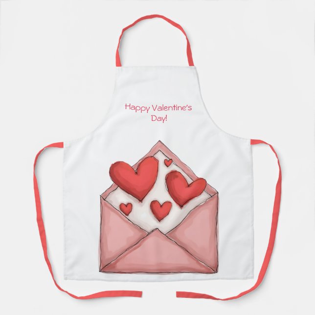 Happy Valentine's Day! Apron (Front)