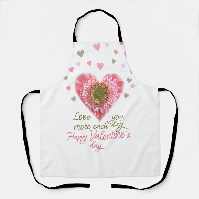 Happy valentine's day  apron (Front)