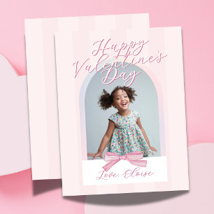 Happy Valentine's Day Arch Photo Bow Card
