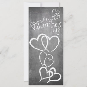 Happy Valentine's day auf einer Kreidetafel