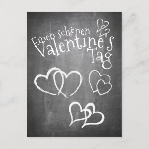 Happy Valentine's day auf einer Kreidetafel Holiday Postcard