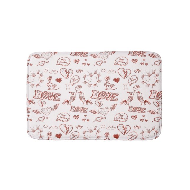 Happy Valentine's Day Bath Mat (Front)