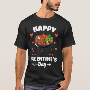 Happy Valentines Day BBQ Barbecue Lover Hearts T-Shirt