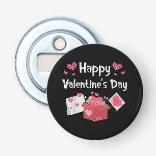 Happy Valentines Day Be Mine Cute Hearts Bottle Opener