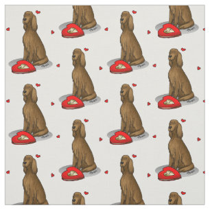Happy Valentine's Day Be Mine Irish Setter (red 1) Fabric