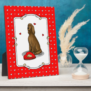 Happy Valentine's Day Be Mine Irish Setter (red 1) Plaque