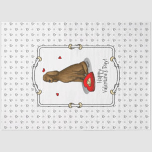 Happy Valentine's Day Be Mine Irish Setter (red 1) Tissue Paper
