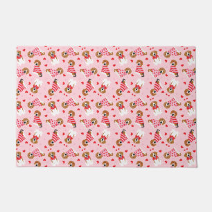 Happy Valentines Day Beagle Dogs Doormat