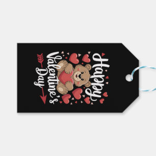 Happy Valentine's Day Bear Heart Cute Couples Gift Tags
