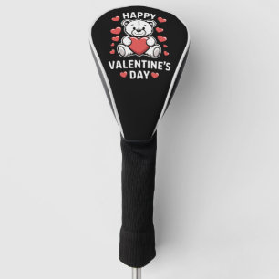 Happy Valentine's Day Bear vday  Golf Head Cover
