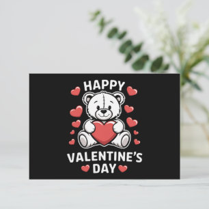 Happy Valentine's Day Bear vday Thank You Card