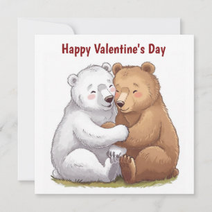 Happy Valentine's Day Bears Card