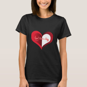 Happy Valentine's Day Black T-Shirt