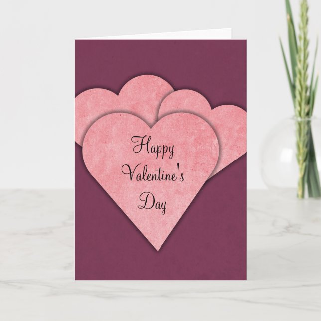 Happy Valentine's Day Blank Greeting Card (Front)