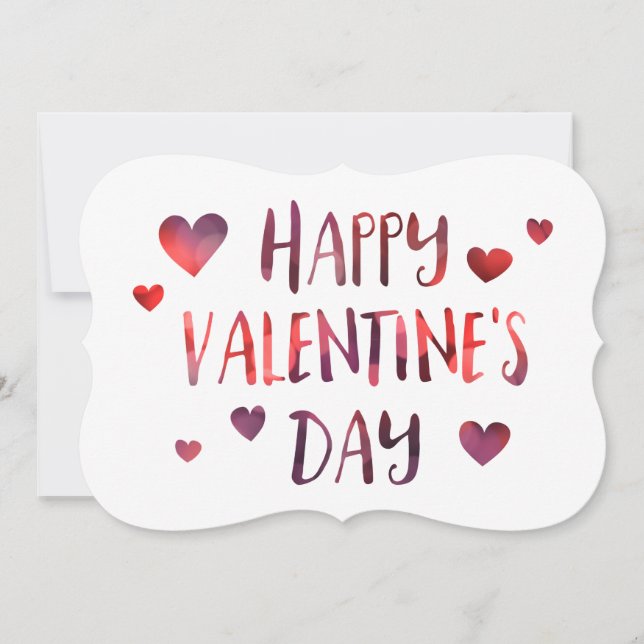 happy valentine's day bokeh invitation (Front)