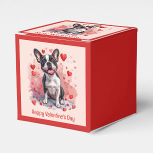 Happy Valentines Day Boston Terrier Dog Favour Box
