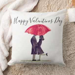 Happy Valentine's Day Boyfriend Girlfriend Modern Cushion