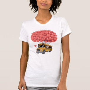 Happy Valentine's Day Bus with Owl T-Shirt
