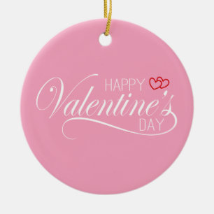 Happy Valentine's Day Calligraphy Ornament
