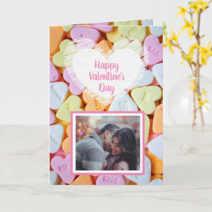 Happy Valentine's Day Candy Hearts Photo Card