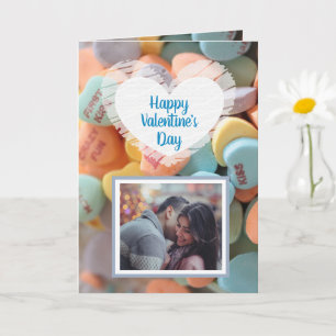 Happy Valentine's Day Candy Hearts Photo Card