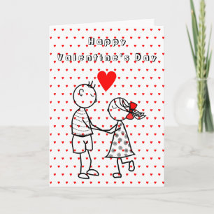 Happy Valentine's Day Card Couple In Love Romantic