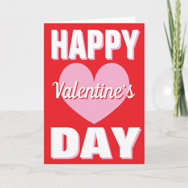 Happy Valentine's Day card with heart (Front)