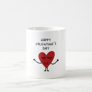 Happy Valentine's Day cartoon heart Coffee Mug