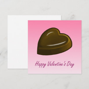 Happy Valentine's Day Chocolate Heart Holiday Card