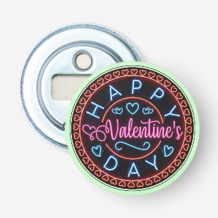 Happy Valentine's Day Circle Design-67128 Bottle Opener