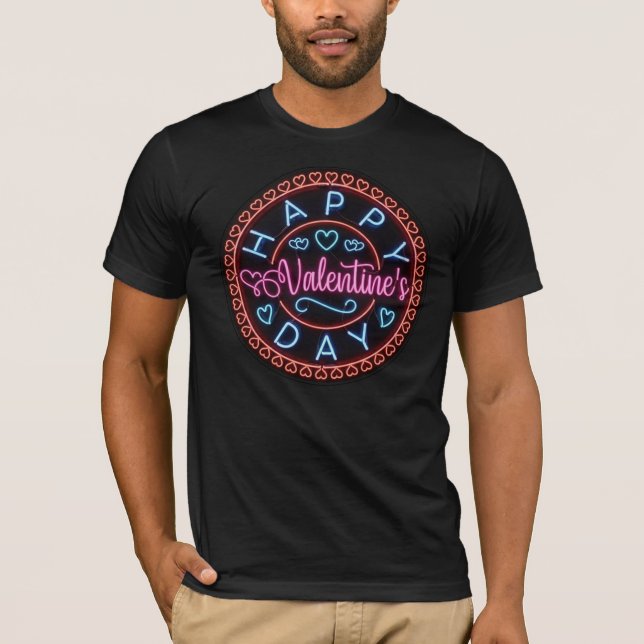 Happy Valentine's Day Circle Design-67128 T-Shirt (Front)