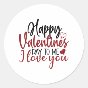 Happy Valentine's Day Classic Round Sticker