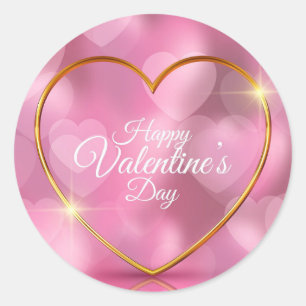 Happy Valentine's Day Classic Round Sticker