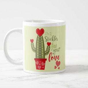 Happy Valentines Day Coffee Mug Cactus Hearts 20oz