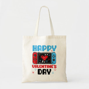 Happy Valentines Day Controller Video Game Heart B Tote Bag