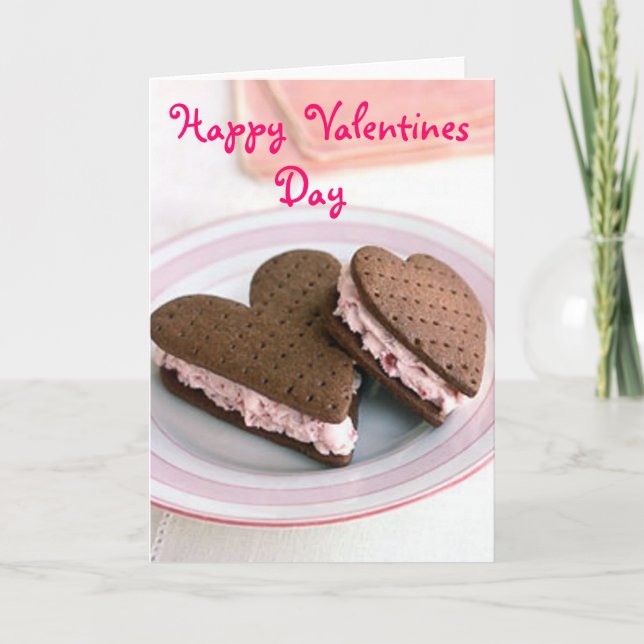 Happy Valentines Day Cookie Card (Front)