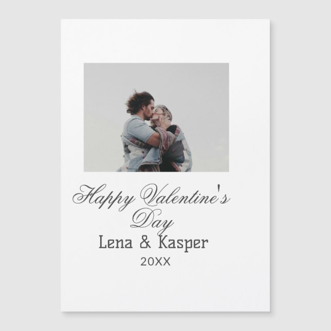 Happy Valentine's day couple photo modern simple t (Front)