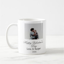 Happy Valentine's day couple photo modern simple t