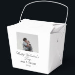 Happy Valentine's day couple photo modern simple t Favour Box<br><div class="desc">Design for couple love</div>