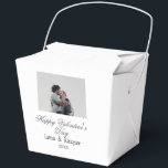 Happy Valentine's day couple photo modern simple t Favour Box<br><div class="desc">Design for couple love</div>
