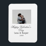 Happy Valentine's day couple photo modern simple t Magnet<br><div class="desc">Design for couple love</div>