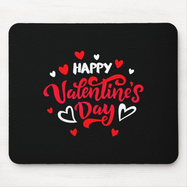 Happy Valentine's Day Couples Date Valentine Love  Mouse Pad (Front)
