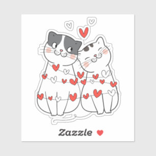 Happy Valentine's Day Custom Cut Vinyl Sticker