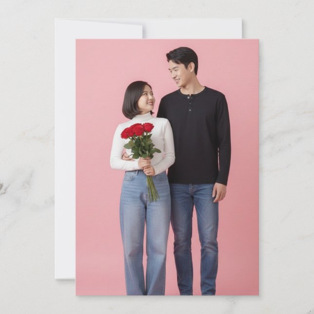 Happy Valentines Day Custom Photo Collage Holiday Card (Front)