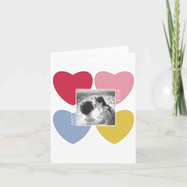 Happy valentine's day - custom photo collage  invitation (Front)