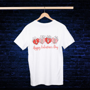 Happy Valentine's Day, Cute Cats With Hearts T-Shirt